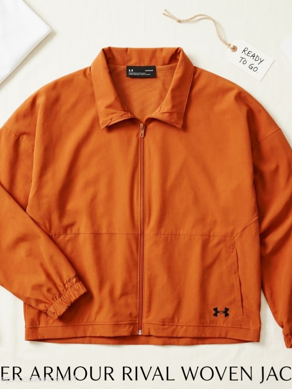 Under Armour Men’s Woven Full-Zip Track Jacket Windbreaker Rust Orange Size L